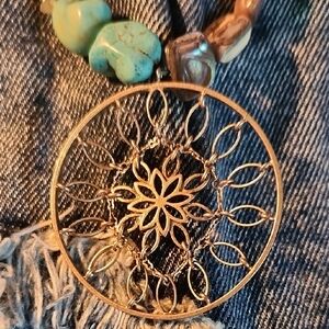 Necklace with Natural Stones and Mandella pendant